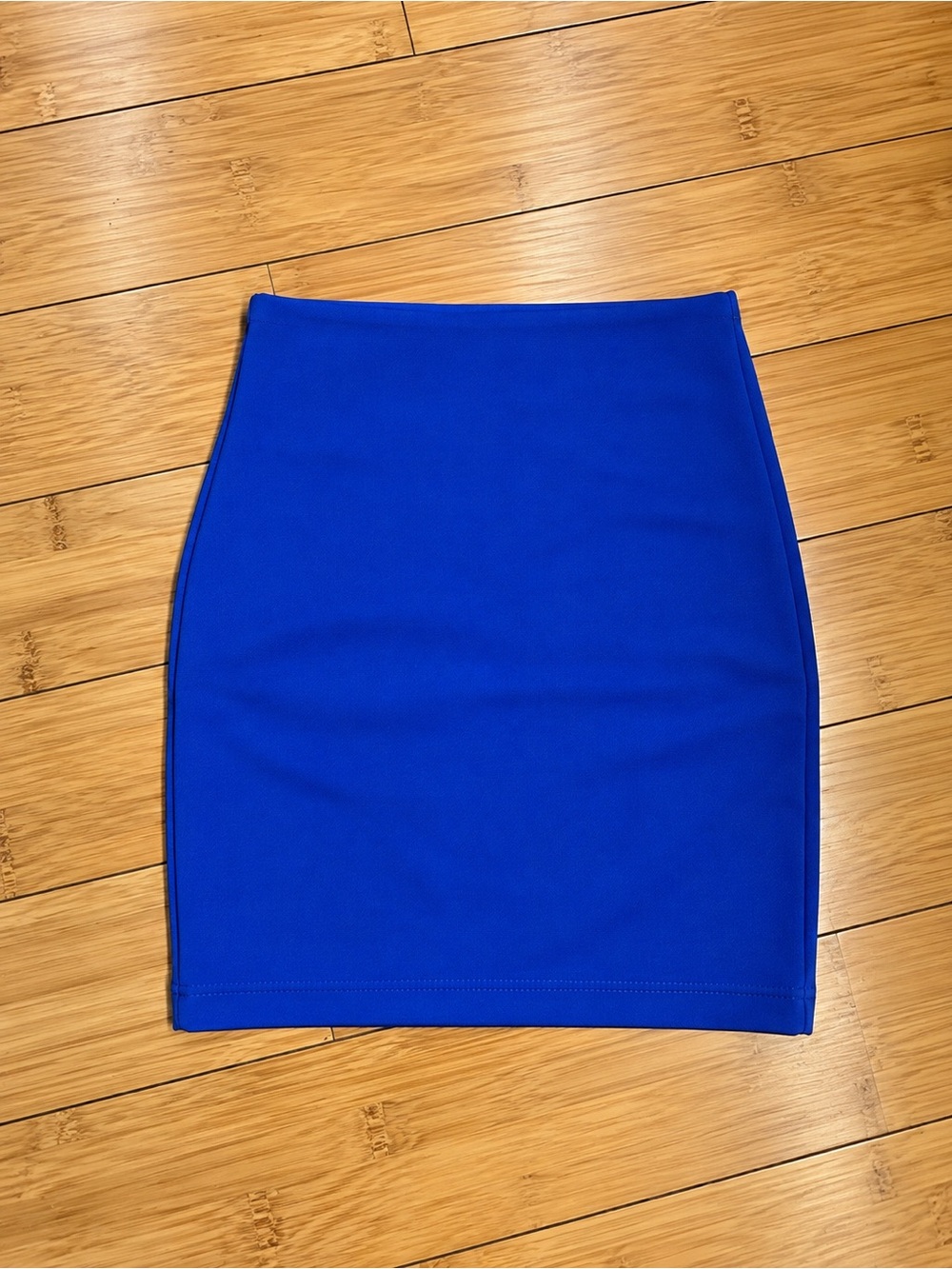 Blue Women's Stretch Pencil Skirt